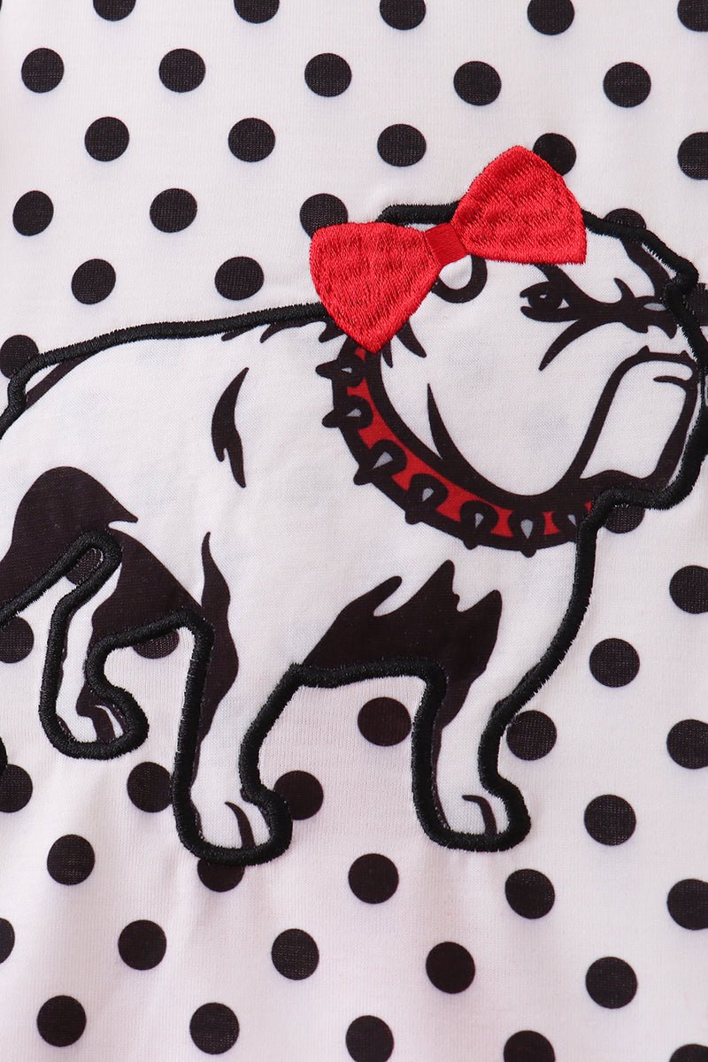 Red Georgia Bulldog Applique Ruffle Set - Abbies Place