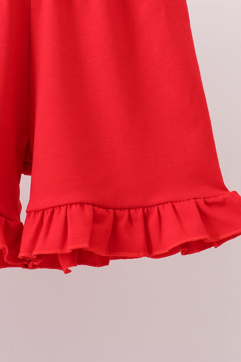 Red Georgia Bulldog Applique Ruffle Set - Abbies Place