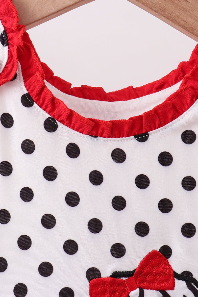 Red Georgia Bulldog Applique Ruffle Set - Abbies Place