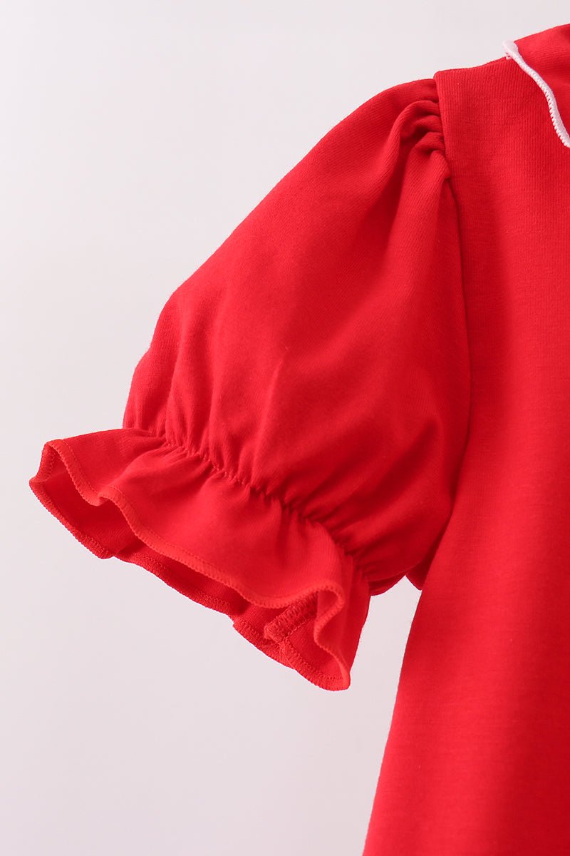 Red School Apple Skorts Set - Abbies Place