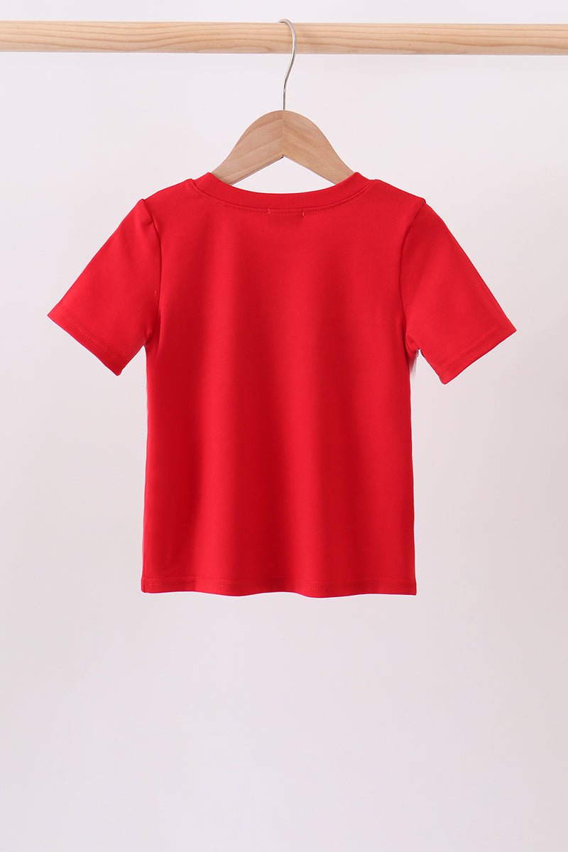 Red School Bus Smocked top - Abbies Place