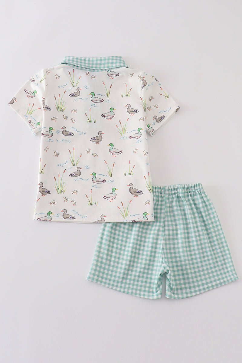Sage Mallard Shorts Set - Abbies Place