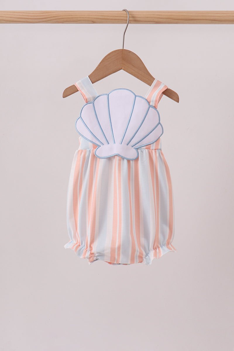 Seashell Stripe Appliqué Bubble - Abbies Place