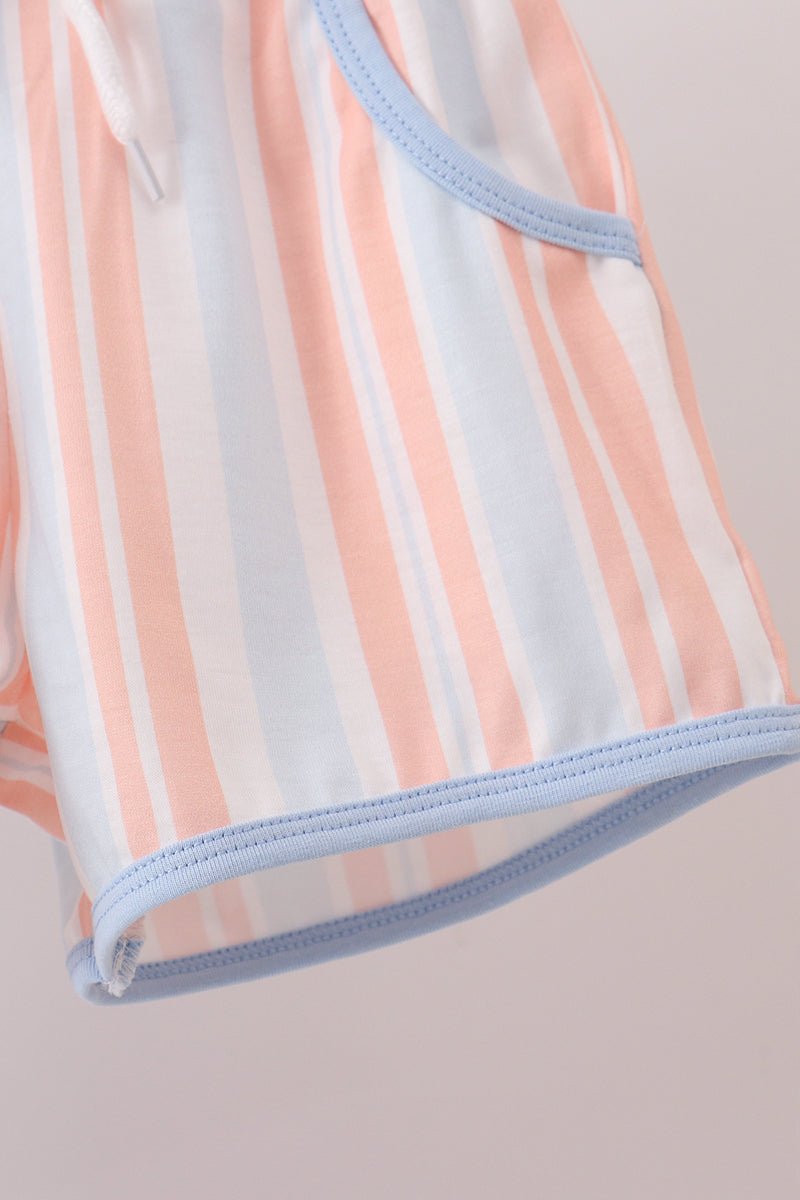Seashell Stripe Embroidered Set - Abbies Place