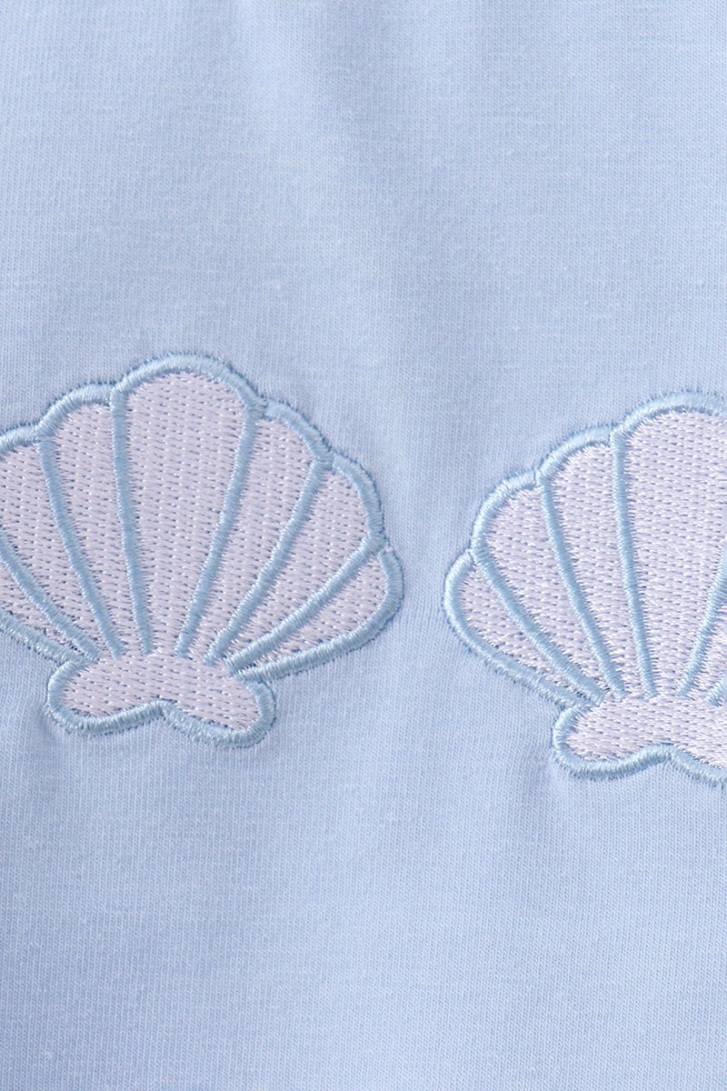 Seashell Stripe Embroidered Set - Abbies Place