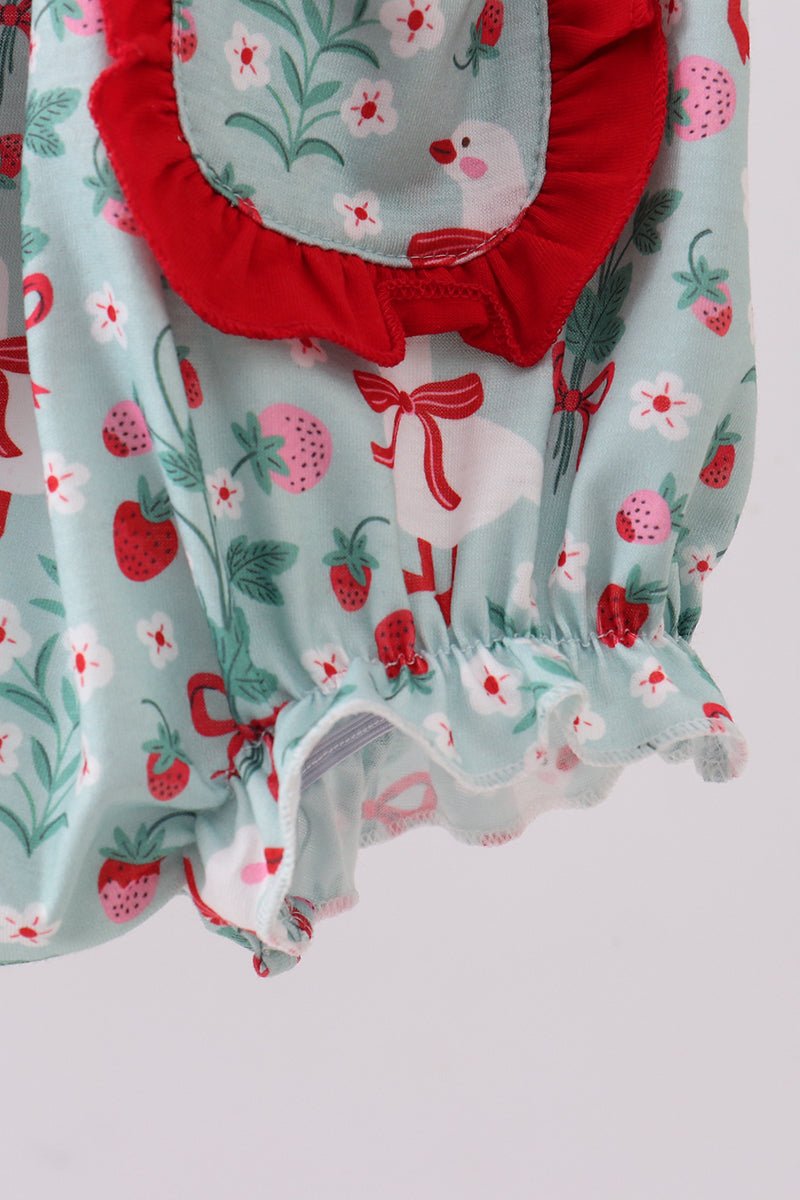 Strawberry Goose Ruffle Bubble - Abbies Place