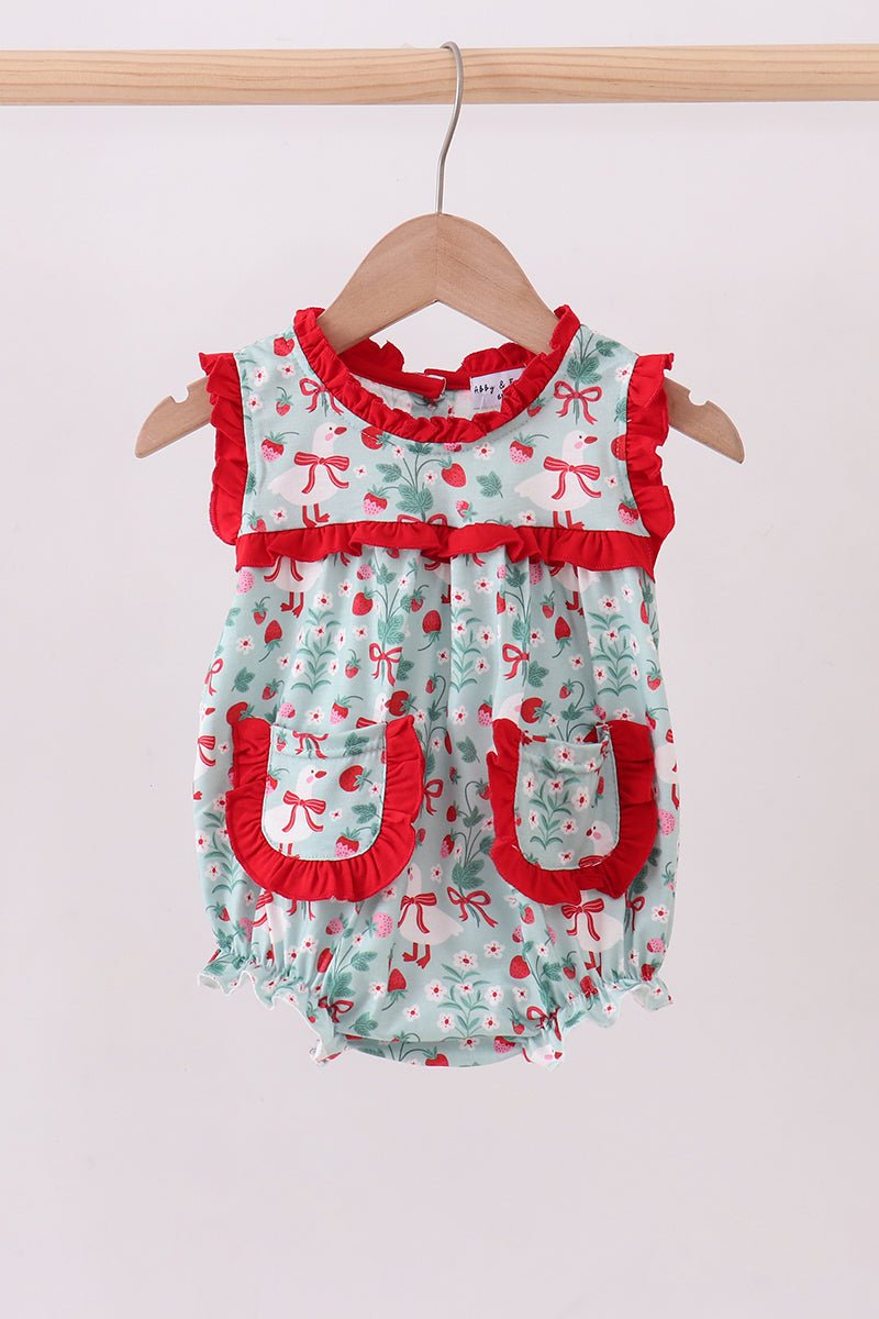 Strawberry Goose Ruffle Bubble - Abbies Place