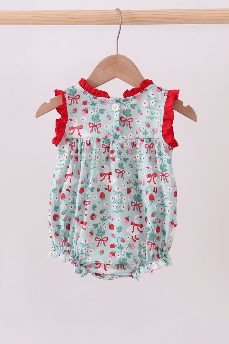 Strawberry Goose Ruffle Bubble - Abbies Place