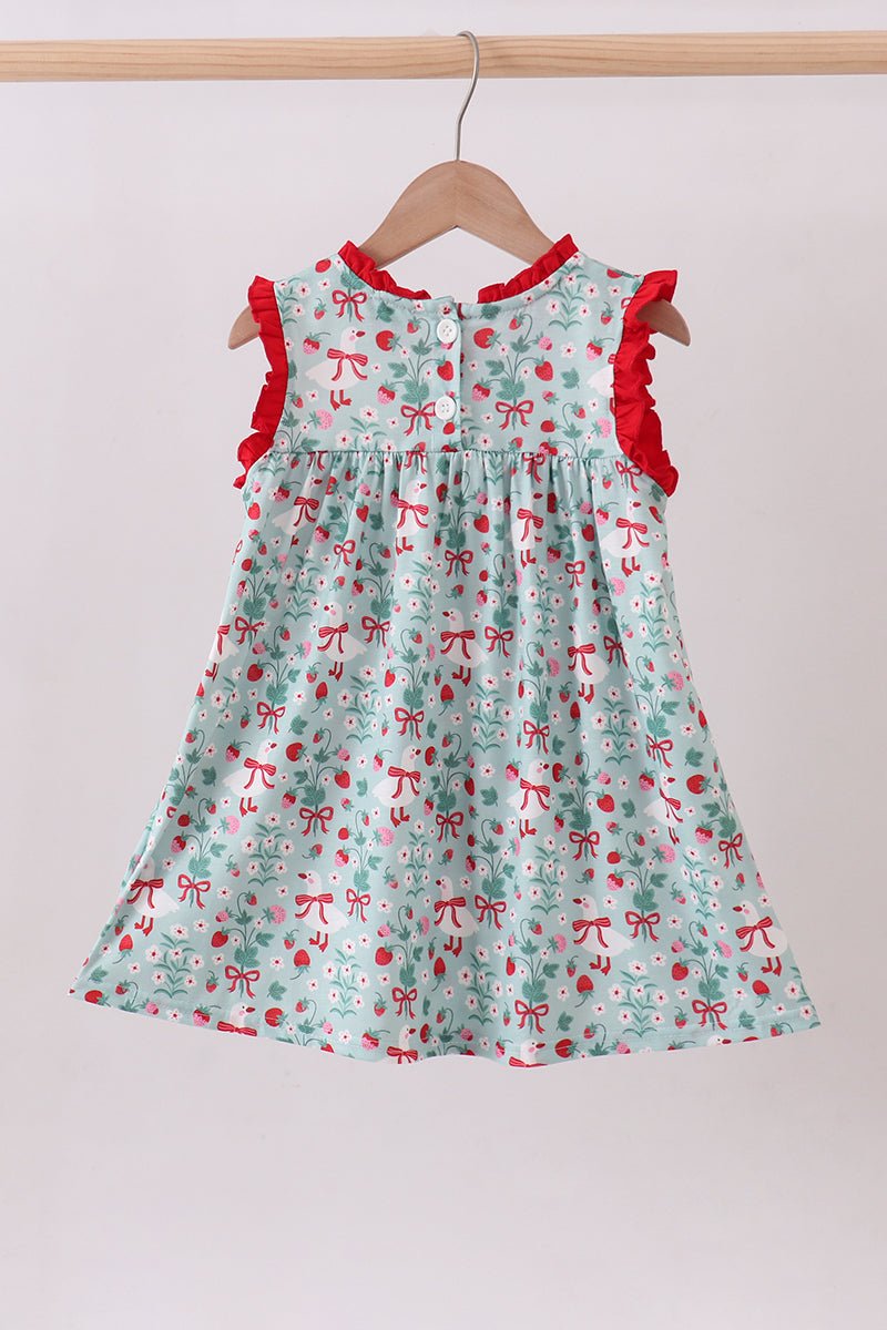 Strawberry Goose Ruffle Ruffle Dress - Abbies Place