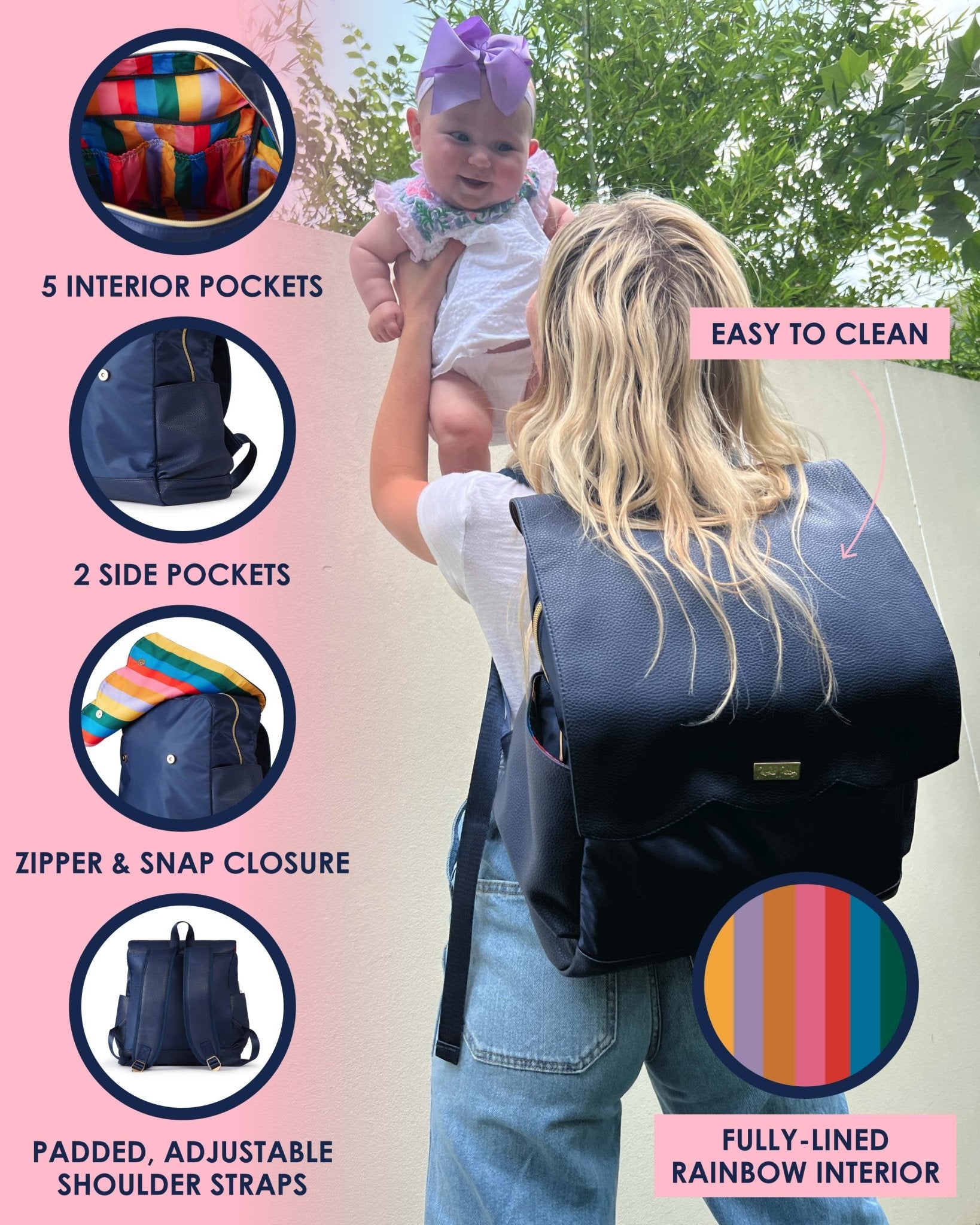 The Emerson Diaper Bag Backpack - Abbies Place