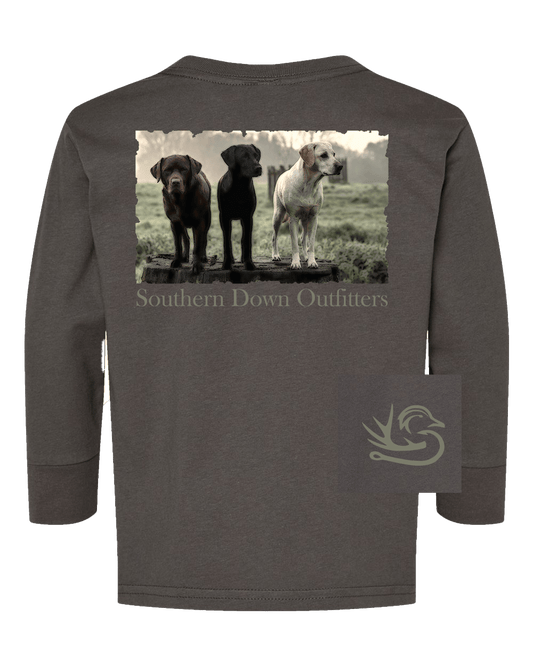 Three Dogs Toddler LS Tee - Abbies Place