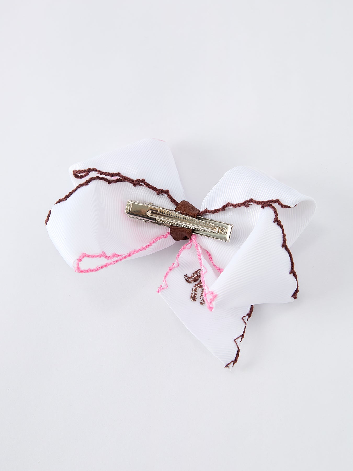 Western Horse Embroidery Ruffle Edge Girls Hairpin 4 Inch - Abbies Place